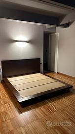 Letto matrimoniale 160x200 stile giapponese legno