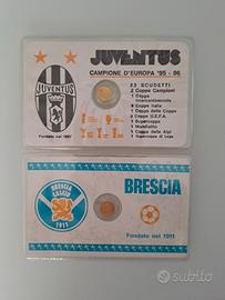 tessera con moneta celebrativa