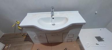 Mobile bagno sospeso effetto legno 