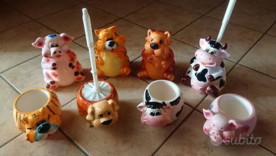 PORTASCOPINI bagno in ceramica 