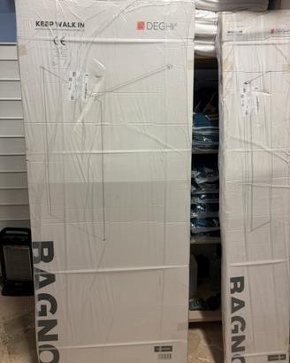 Box  doccia walk-in 80 cm con anta girevole 35 cm