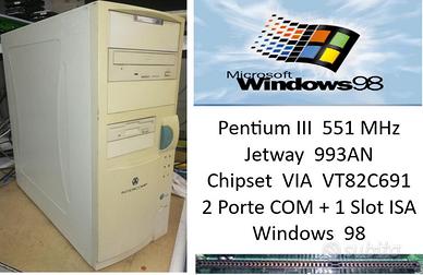 Pc Vintage Pentium 3 551MH Jetway 993AN Windows 98