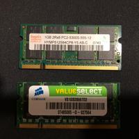 1GB + 1GB RAM DDR2 sodimm