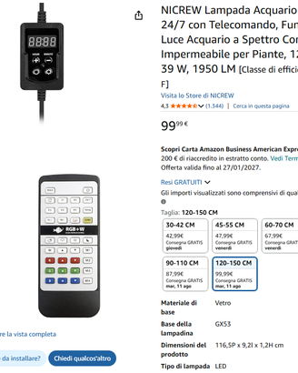 Plafoniera LED NICREW RGB+W 24/7 - Acquario