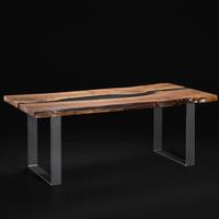 Tavolo in legno massello in Rovere e Resina