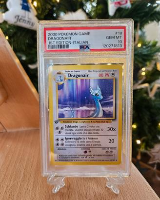 Pokemon Dragonair PSA 10 18/102 Set Base Rara Prim