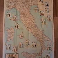 cartina Ialia prodotti agricoli e costumi