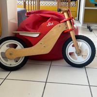 Bici a spinta in legno per bambini Sevi