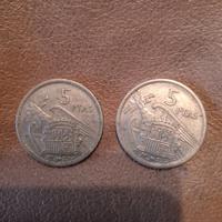 5 pesetas spagnole 1957