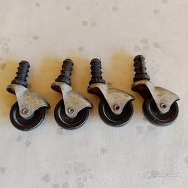 set di 4 ruote girevoli vintage a cuffie 
