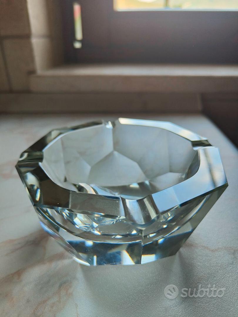 Posacenere In Cristallo Dorato - 10x10x2,5cm, Elegante Con 4 Fessure, Per Casa E Ufficio - Foto 3