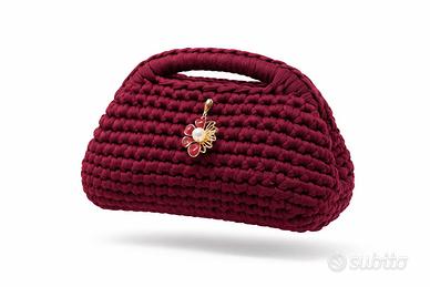 Clutch rubino borsa fatta a mano
