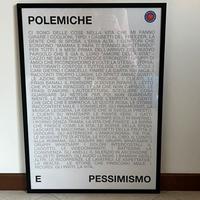 Manifesto polemiche e pessimismo + cornice