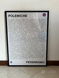 Manifesto polemiche e pessimismo + cornice