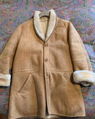 Montone Shearling uomo originale tg 54 buono stato