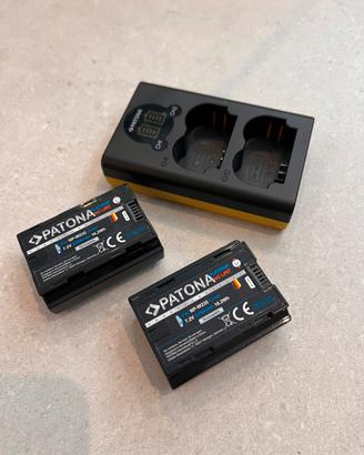 Caricabatterie piu batterie Fujifilm