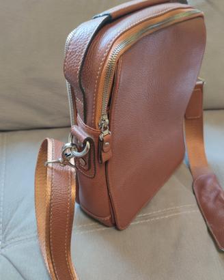 Borsa zaino in vera pelle marrone – nuova