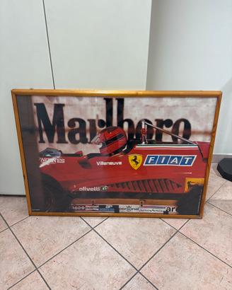 Poster Villeneuve e Alboreto Ferrari originali