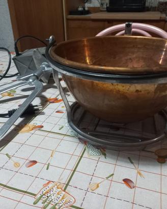 Paiolo in rame per polenta elettrico