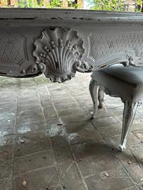 Tavolo siciliano primi 900 shabby chic + 6 sedie