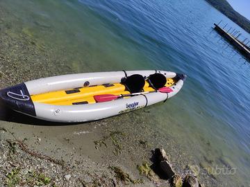 canoa gonfiabile 3 posti molto rigida