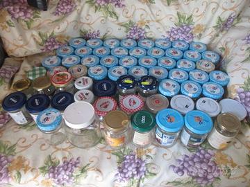 63 barattoli della marmell anche x candele(tot €15