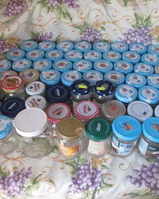 63 barattoli della marmell anche x candele(tot €15