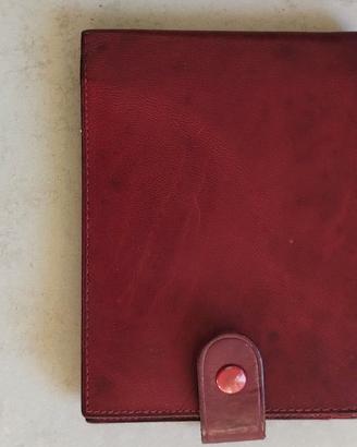 Rolex portafoglio in pelle bordeaux