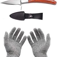 Set con coltello per ostriche e guanti resistenti