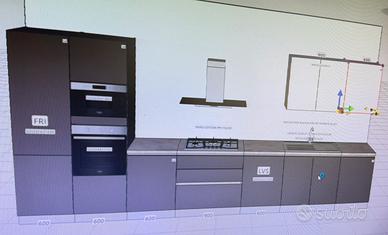 Cucina Lineare compresa di elettrodomestici