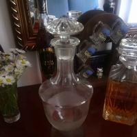 Bottiglia vintage porta liquori in vetro, nuova