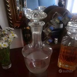 Bottiglia vintage porta liquori in vetro, nuova