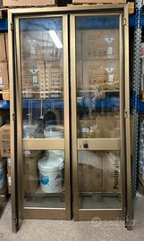 Porta finestra a vetro due ante in alluminio