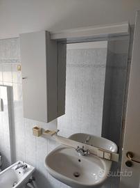 Specchio bagno con luce e mobiletto 