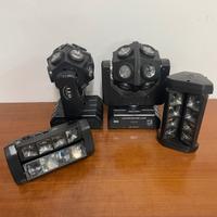 KIT LUCI TESTA MOBILE ROTANTE SPIDER LED BEAM DJ