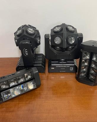 KIT LUCI TESTA MOBILE ROTANTE SPIDER LED BEAM DJ