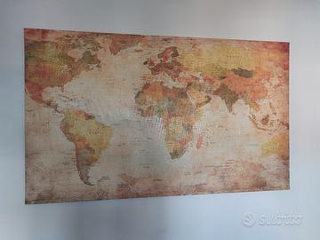 Quadro planisfero mappa del mondo