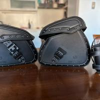 Borse laterali + portaborraccia  moto custom