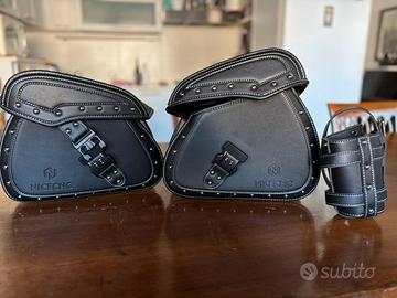 Borse laterali + portaborraccia  moto custom