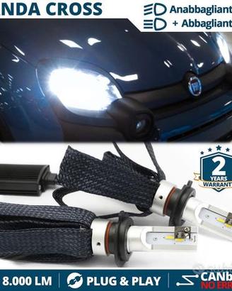KIT Lampade LED H4 Bianche per FIAT PANDA 3 CROSS