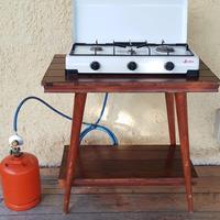 Fornello gas gpl a 3 fuochi completo di bombola