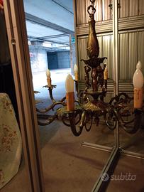 lampadario in bronzo