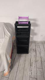 Mobiletto Scaffale Multiuso 5 Livelli in Plastica
