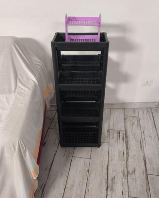 Mobiletto Scaffale Multiuso 5 Livelli in Plastica