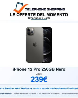 Apple iPhone 12 Pro 256GB Nero