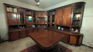 Mobile soggiorno angolare in legno massello