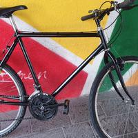 bici mtb nera pronta all'uso