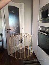 lampadario effetto oro 