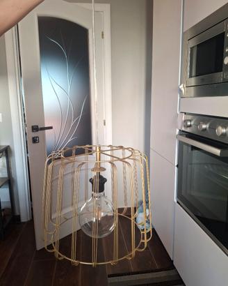 lampadario effetto oro 