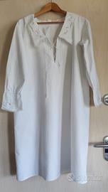 Camicia da notte cotone ricamata a mano